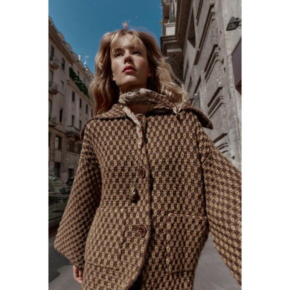 ZARA OVERSIZE KNIT JACKET - Picture 7 of 9